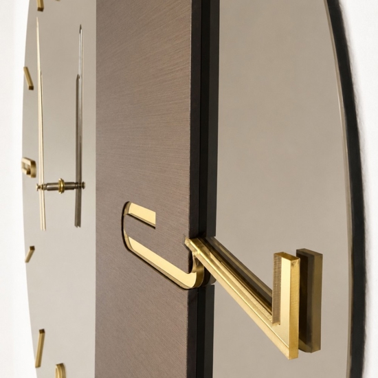 Grande orologio mantra 80cm vetro bronzo da parete design moderno